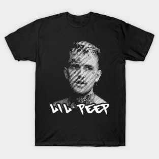 Lil Peep in halftone style T-Shirt